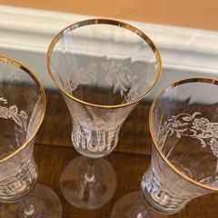 Mikasa Antique Lace Fluted Champagne Goblets Set Of 3 Middle Floral