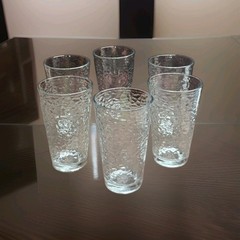 VTG Discont’ed Libbey Aztec Clear Tumblers-6, 1960s