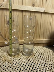 Set of Two Unique Vintage Clear Uniglass Twist Drinking Glasses