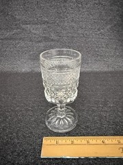 Vintage Clear Pressed Glass Goblet – Good Condition