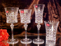 6 GORGEOUS 12 oz FAB Crystal Tumblers HEAVY Glasses PARIS, FRANCE – NEW IN BOX!