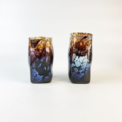 Andy Rock (Plymouth, MN) Artist 2015 Iridescent Hand Blown Drinking Glasses