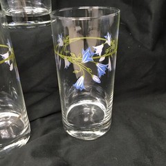 Corelle Pattern Blue Dusk Drinking Glasses Ice Tea Tumblers 12 oz Lot of Three