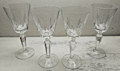 Set of 4 Mikasa Cambridge Cordials Glasses Crystal Stemware 4 3/4″t x 2 1/8″dia.