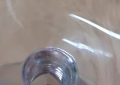 Vintage MCM Cordial Glasses Set Of 2 Beehive Stem Ribbed Clear 4″ H 1.75″ D