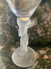 Aderia By Ishizuka Nude Frosted Woman Stem with Floral Original Tag Wine Glass