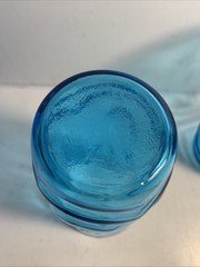 Pair of Anchor Hocking Colonial Tulip Laser Blue 5.5″ Tumbler Drinking Glass