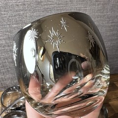 Set Lot 6 1960s Vitreon Queen Silver Fade Lusterware Roly Poly Glasses Ombre