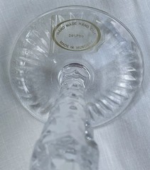 AJKA Crystal Marsala 4 Wine Cordial Glasses 5”~ Ruby, Emerald, Cobalt, Amethyst