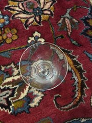 Vintage Fostoria Rose Etched Crystal Footed Iced Tea Glass Goblet 6″