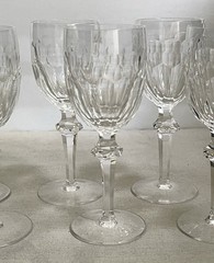 Set Of 6 Waterford Curraghmore Goblet Wine Hock Glass 7 1/2” Tall