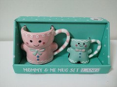 Lang Christmas Gingerbread Mommy & Me Mug Set Pink and Turquoise