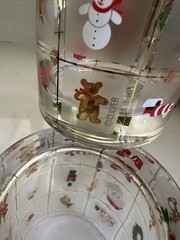 Vintage Culver Christmas Rocks Glasses Set of 3 Frosted Gold Holiday Tumbler MCM