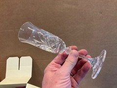 NEW IN BOX Galway Crystal Kylemore Flute Glasses Set Of 4 (10505) 8.25”