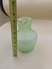 Vintage 1930s Frigidaire Uranium Glass Green Iced Tea Server Pitcher Vaseline