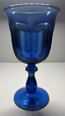 Old Williamsburg Cobalt Blue 6.5 Inch Vintage Imperial Glass Goblet