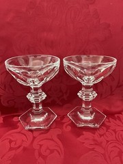 NIB FLAWLESS Glass BACCARAT Pair HARCOURT 1841 Crystal SHERBET CHAMPAGNE COUPE