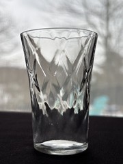 Vintage Clear Diamond Optic 3″ Shot Glass Very god Used Condition