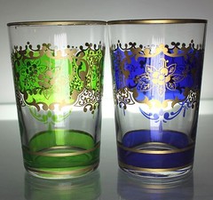 Vintage ARC Juice Glasses – Gold, Green, Purple Drinkware Set of 2