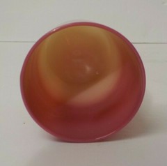 Scarce 19th C. New England Peachblow AGATA Art Glass Tumbler, c.1887