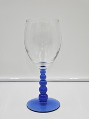 Cobalt Blue and Clear Libbey Metropolis Wine/Water glass
