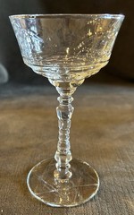 17 Libbey Rock Sharpe Glass Arctic Rose Etch Champagne Liquor Cocktail Glasses