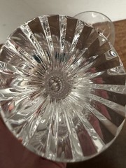 Baccarat Massena Cut Set of 2 Crystal Wine Glasses 6.25″ tall