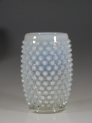 Vintage Fenton Glass White Opal #3947 Barrel Tumbler c.1940