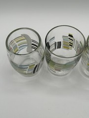 2012 Sandra Gross Hand Blown Art Glass Lowball Glasses