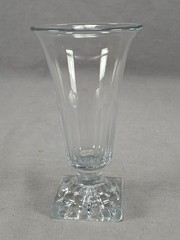 Set of 6 Anglo Irish Petal Cut Pressed Lemon Squeezer Base Jelly Glasses C.1800