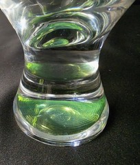 Vintage Crystalex Gina Green Base Wine Glasses Bohemia Czech Colony Calypso (3)