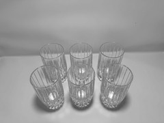 MIKASA Park Lane Crystal 5 5/8″ Highball Tumblers Glasses Set Of 6 Excellent