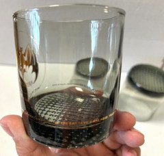 3 Smokey Black Bacardi Rum on the Rocks Old Fashion Tumbler Glasses Barware