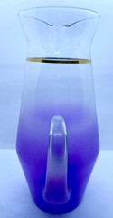 MCM Blendo Frosted Purple 80oz. Pitcher 11-3/4” Tall West Virginia Glass Co