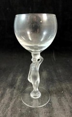 Bayel Crystal Bacchante Frosted Nude Stem Claret Wine Glass