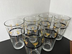 Set of 6 Libbey Cocktail Recipes Shaker Barware Glasses 16 Oz
