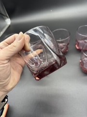 8- Libbey Imperial Plum Old Fashioned Glasses Set Whiskey Rocks Glass Tumblers