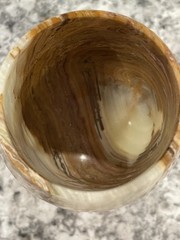 Marble Wine Glass, Goblet, Swirl Design, Made in Pakistan, Vintage