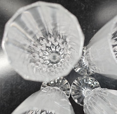 (4) Cristal D’Arques Bretagne Fluted Champagne Set Vintage Crystal Cut Stemware