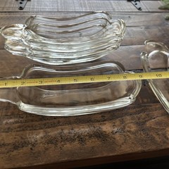 Vintage Indiana Glass BANANA SPLIT Clear Dishes SOLD IN A SET OF SIX
