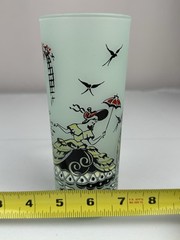 Frosted Glasses Mid Century Modern Libby High Pastel Victorian Green