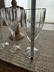 Mikasa Vintage Golden Tiara Crystal Goblets W/Gold Rim 2 Wine 2 Iced Tea/Water