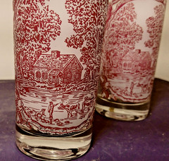 2 Memory Lane Pink 5.5″ Tumbler Drinking Glass by ROYAL (USA)