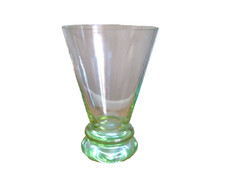 Vintage Signed Stephen Smyers Neopolitan Green 5 1/8″ Highball Glass 1990