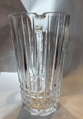 Vtg MCM Val Saint Lambert Balmoral Cut Crystal Water Pitcher 30oz/7.75″, Signed