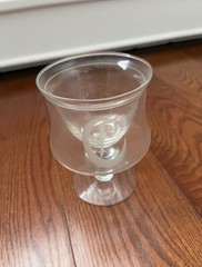 Vintage Shrimp Cocktail Glasses Monogram C Caviar Ice Chiller Servers MCM