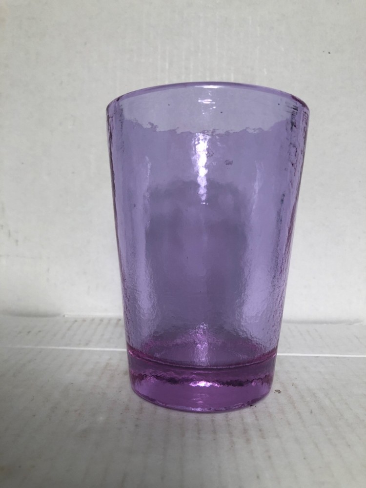 FIRE AND LIGHT GLASS TUMBLER LAVENDER 4 3/4 INCHES