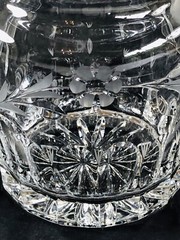 Rogaska Cut Crystal Biscuit Jar Made In Slovenia
