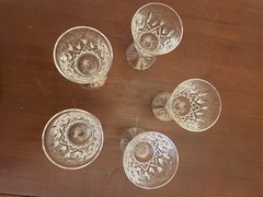 Set of 5 Waterford LISMORE 5 7/8′» Wine Claret Liquor Glasses – Excellent