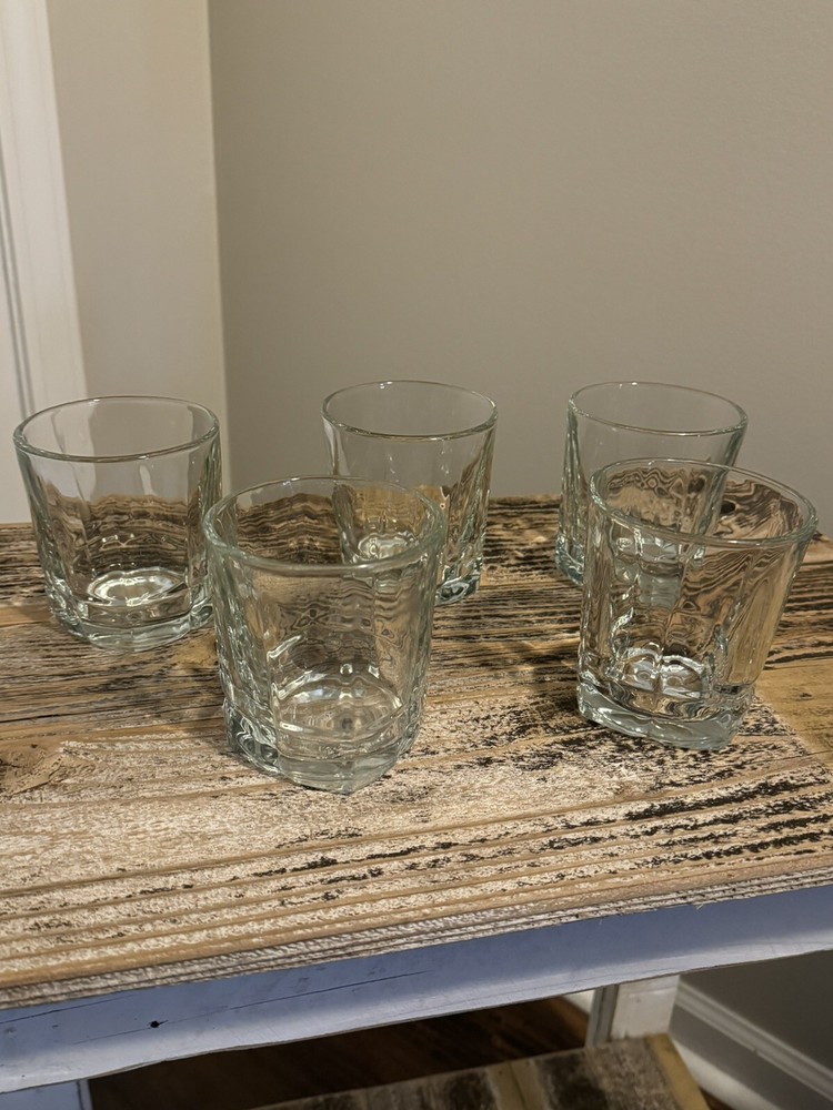 Vintage Libbey Whiskey Glasses Set Of 5 Libbey L Stamp On Bottom